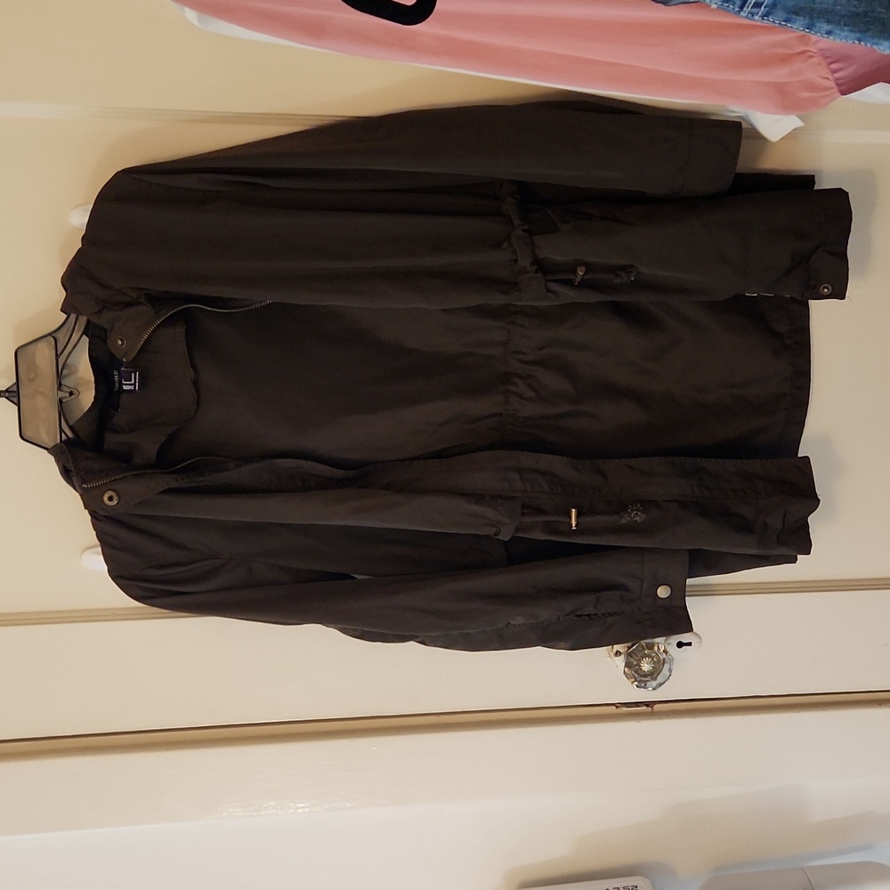 Utility army rain jacket